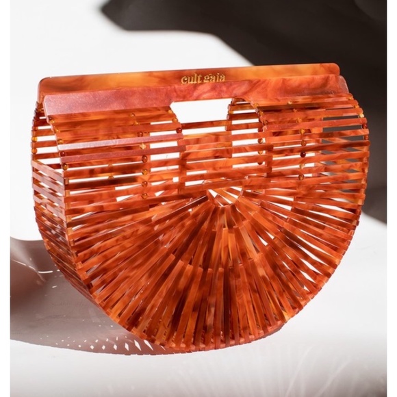 Cult Gaia Handbags - Cult Gaya Mini Citrine Acrylic Ark Bag
